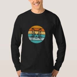 Vintage Retro Cat Sunset T-Shirt