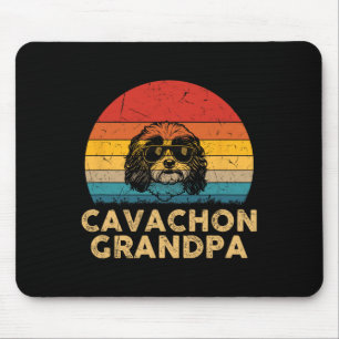 Vintage Retro Cavachon Opa Hunde Liebhaber Pfote P Mousepad