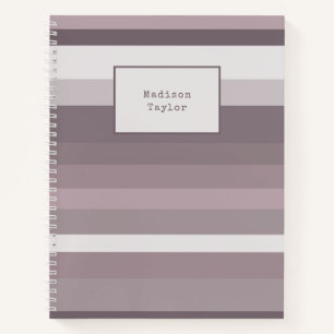 Vintage Retro Chic Pastell-Lila-Streifen Notizblock