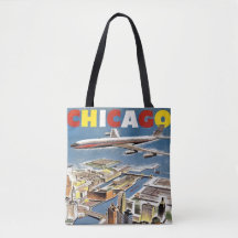 Vintage Retro Chicago Reise Tourismus Flugzeug