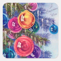 Vintage Retro-Christbaumkugeln als Baumschmuck