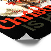 Vintage Retro Christmas Reindeer Oh Deer Christmas Poster (Ecke)