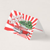 Vintage Retro Classic Car Weihnachten (Vorderseite)