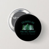 Vintage Retro Columbia Inn Kiefernbaum Vermont Frö Button (Vorne & Hinten)