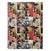Vintage Retro-Comic-Liebe Notizblock (Vorderseite)
