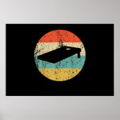 Vintage Retro Cornhole-Platte Poster (Vorne)