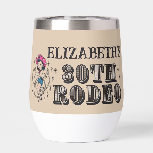 Vintage Retro Cowgirl 30th Birthday Party (Rückseite)