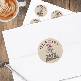 Vintage Retro Cowgirl 30th Birthday Party Runder Aufkleber