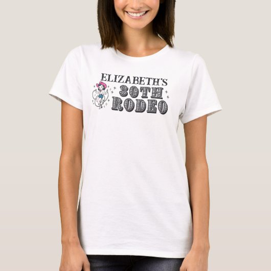 Vintage Retro Cowgirl 30th Birthday Party T-Shirt (Vorderseite)