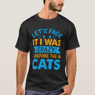 Vintage Retro Crazy Cat Lady Lustiges Katzenliebha T-Shirt