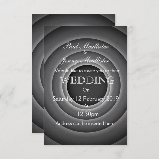 Vintage Retro-Credits Hochzeit einladen Einladung (Vorne/Hinten)