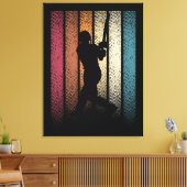 Vintage Retro-Cricket Leinwanddruck (Insitu (Wohnzimmer))