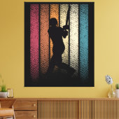 Vintage Retro-Cricket Leinwanddruck (Insitu (Wohnzimmer))