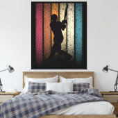 Vintage Retro-Cricket Leinwanddruck (Insitu (Schlafzimmer))