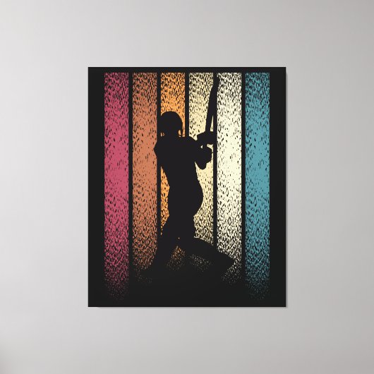 Vintage Retro-Cricket Leinwanddruck (Vorderseite)