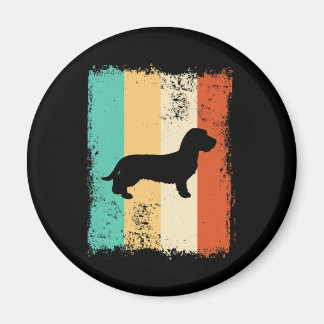 Vintage Retro Dachshund Drahthaar Magnet