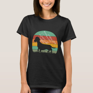 Vintage Retro Dachshund-Silhouette - Dachshund Li T-Shirt