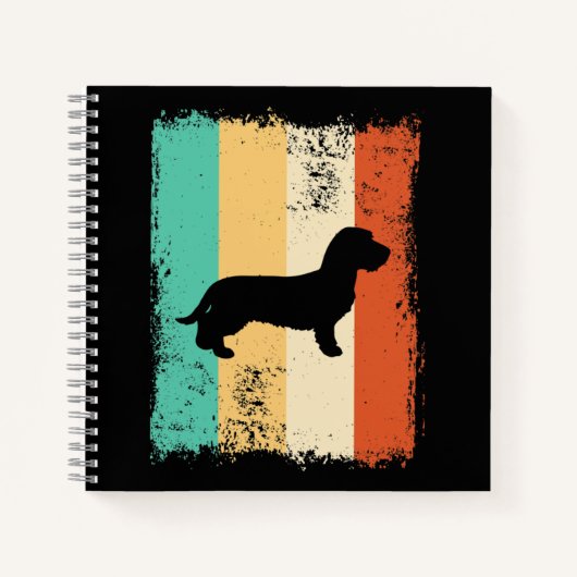 Vintage Retro Dachshund Wirehaired Notizblock (Vorderseite)