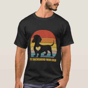 Vintage Retro Dackel Beste Dackeln Mama je T-Shirt