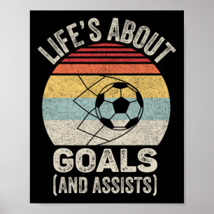 Vintage Retro Das Leben handelt von Zielen Und Ist Poster