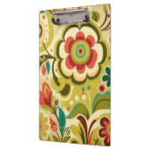 Vintage Retro-Design Blumen hellgrün Klemmbrett (Links)