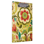 Vintage Retro-Design Blumen hellgrün Klemmbrett (Rechts)