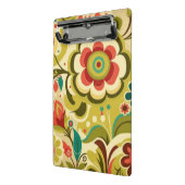 Vintage Retro-Design Blumen hellgrün Mini Klemmbrett (Gewinkelt2)