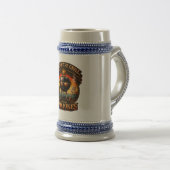 Vintage Retro Design zum Vatertag Bierglas (VorderseiteRechts)