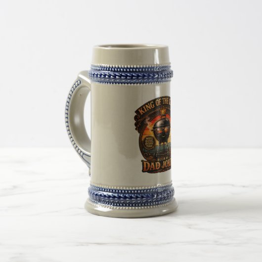 Vintage Retro Design zum Vatertag Bierglas (Vorderseite Links)
