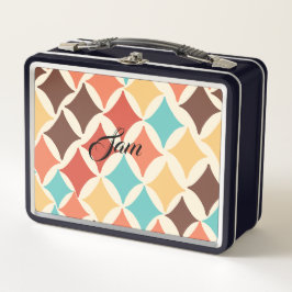 Vintage Retro-Diamantformate Metall Brotdose