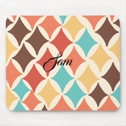 Vintage Retro-Diamantformate Mousepad (Vorne)