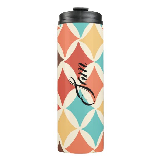 Vintage Retro-Diamantformate Thermosbecher (Vorderseite)