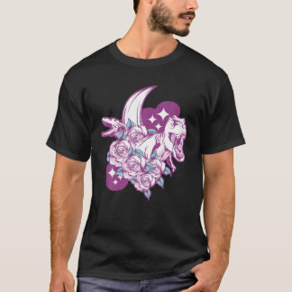 Vintage Retro Dinosaurier und Rose T-Rex Dinosauri T-Shirt