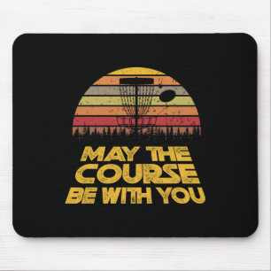 Vintage Retro Disc Golf Möge der Kurs mit dir sein Mousepad