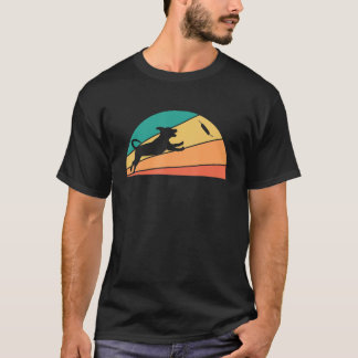 Vintage Retro Dock Diving Jumping Dogs Water Sport T-Shirt