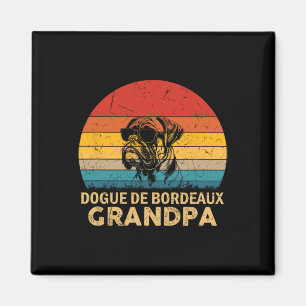 Vintage Retro Dogue De Bordeaux Opa Hund Vater Fa Magnet