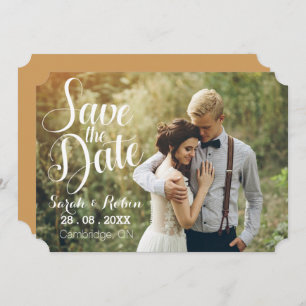 Vintage Retro einfache UAWG Save the Date Hochzeit Einladung