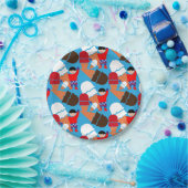 Vintage Retro Eiscreme-Kunst Pappteller (Party)