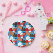 Vintage Retro Eiscreme-Kunst Pappteller (Party)