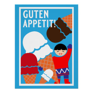 Vintage Retro Eiscreme-Kunst Poster