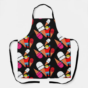 Vintage Retro Eiscreme-Kunst Schürze