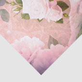 Vintage Retro Elegante Taubenfedern Rose Seidenpapier (Ausschnitt)