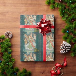 Vintage Retro Engel Weihnachten Geschenkpapier