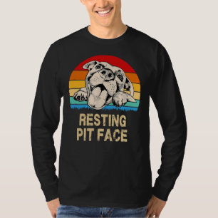 Vintage Retro Entspannungsgrube Gesicht Lustiger P T-Shirt