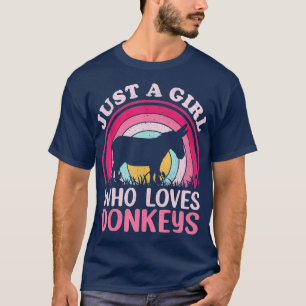 Vintage Retro Esel Liebhaber Nur Ein Mädchen Das E T-Shirt