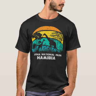 Vintage Retro Etosha Nationalpark Namibia Afrika  T-Shirt