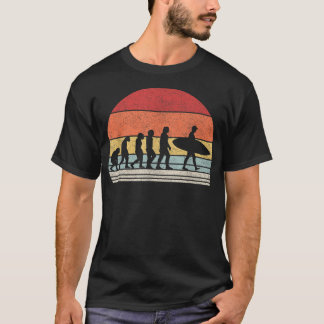 Vintage Retro-Evolution des Surfgeschenks T-Shirt