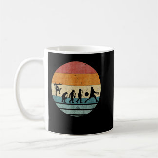 Vintage Retro-Evolution Tennisspieler Silhouett Kaffeetasse