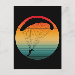 Vintage Retro Fallschirm Postkarte