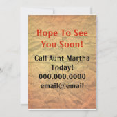 Vintage Retro Familien-Wiedersehen-Einladung Einladung (Rückseite)